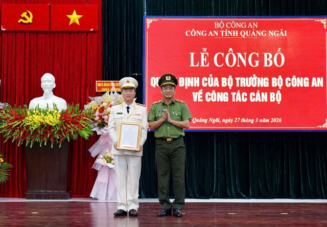 Quảng Ng&atilde;i c&oacute; t&acirc;n Ph&oacute; gi&aacute;m đốc C&ocirc;ng an tỉnh - Ảnh 1.