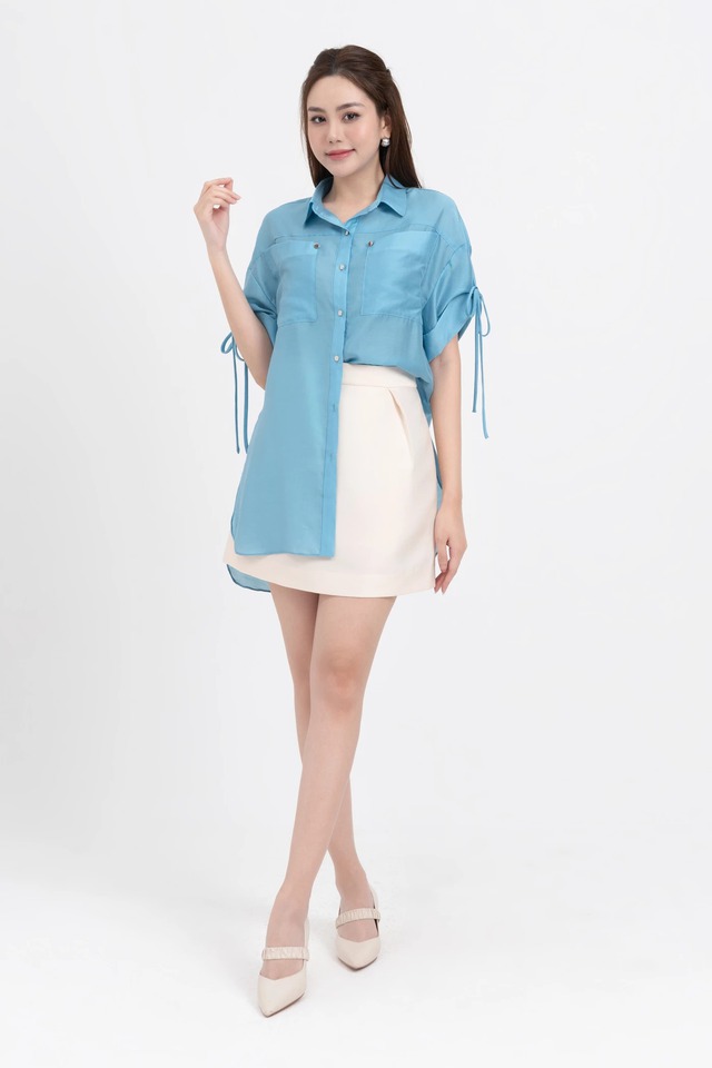 Áo sơ mi tay sleeves kiêu kỳ cho quý cô hiện đại- Ảnh 3. Áo sơ mi tay sleeves kiêu kỳ cho quý cô hiện đại- Ảnh 3.