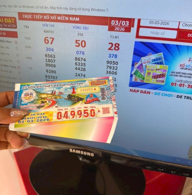 Xổ số miền Nam ng&agrave;y 3 th&aacute;ng 3: V&eacute; tr&uacute;ng đ&agrave;i Vũng T&agrave;u xuất hiện sớm - Ảnh 1.