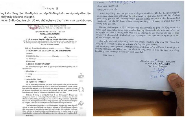 Kiểm định kh&iacute; thải phải k&yacute; giấy cam kết, nhiều người d&ugrave;ng xe m&aacute;y dầu hoang mang - Ảnh 1.