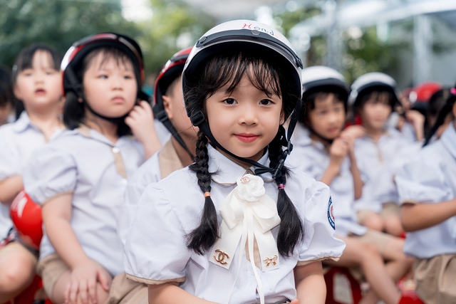 Honda Việt Nam đóng góp tích cực vào tỷ lệ đội mũ bảo hiểm của trẻ em - Ảnh 1.