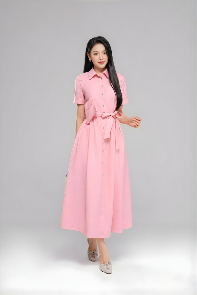 Trang phục thắt dây eo tôn lên vòng hai thanh thoát - Ảnh 1.