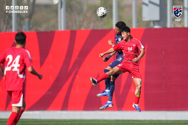 U.23 Th&aacute;i Lan thua đậm U.23 Triều Ti&ecirc;n, ch&iacute;nh thức hết cơ hội v&ocirc; địch giải giao hữu Trung Quốc- Ảnh 4.