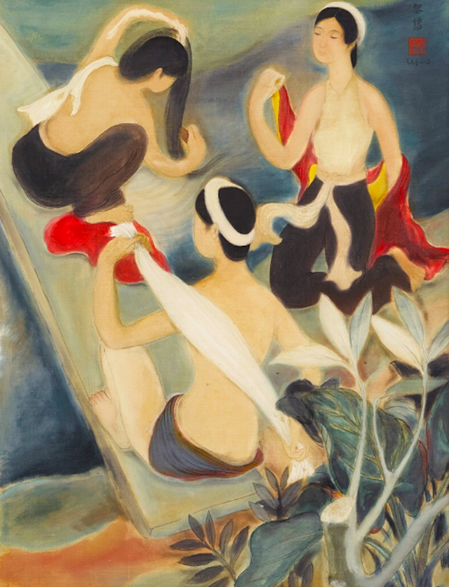 Tranh của danh họa Mai Trung Thứ, L&ecirc; Phổ l&agrave;m 'dậy s&oacute;ng' s&agrave;n đấu gi&aacute; Hồng K&ocirc;ng - Ảnh 3.