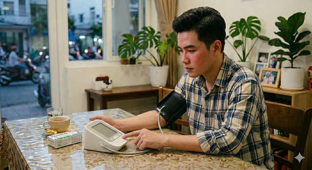 Mặt đỏ bừng c&oacute; phải l&agrave; dấu hiệu tăng huyết &aacute;p? - Ảnh 1.