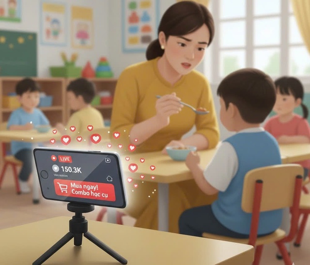 Gi&aacute;o vi&ecirc;n mang trẻ l&agrave;m 'content' TikTok: Ranh giới của an to&agrave;n v&agrave; phản cảm - Ảnh 1.