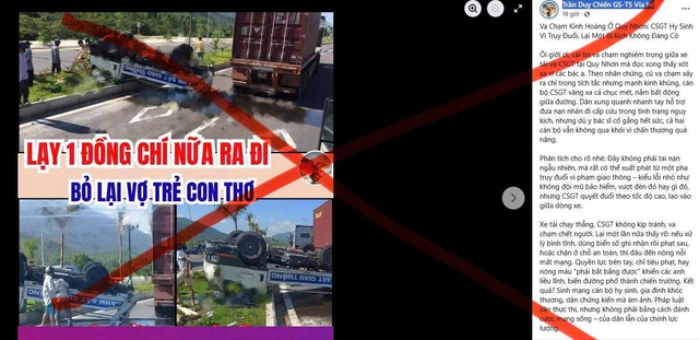 Tin giả CSGT hy sinh khi truy đuổi người vi phạm lan tr&ecirc;n mạng, 2 địa phương l&ecirc;n tiếng - Ảnh 1.