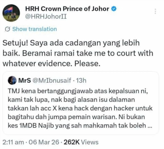 B&oacute;ng đ&aacute; Malaysia thua FIFA vụ nhập tịch lậu, Ho&agrave;ng th&acirc;n Johor l&ecirc;n tiếng: 'H&atilde;y kiện t&ocirc;i ra t&ograve;a nếu&hellip;'- Ảnh 1.