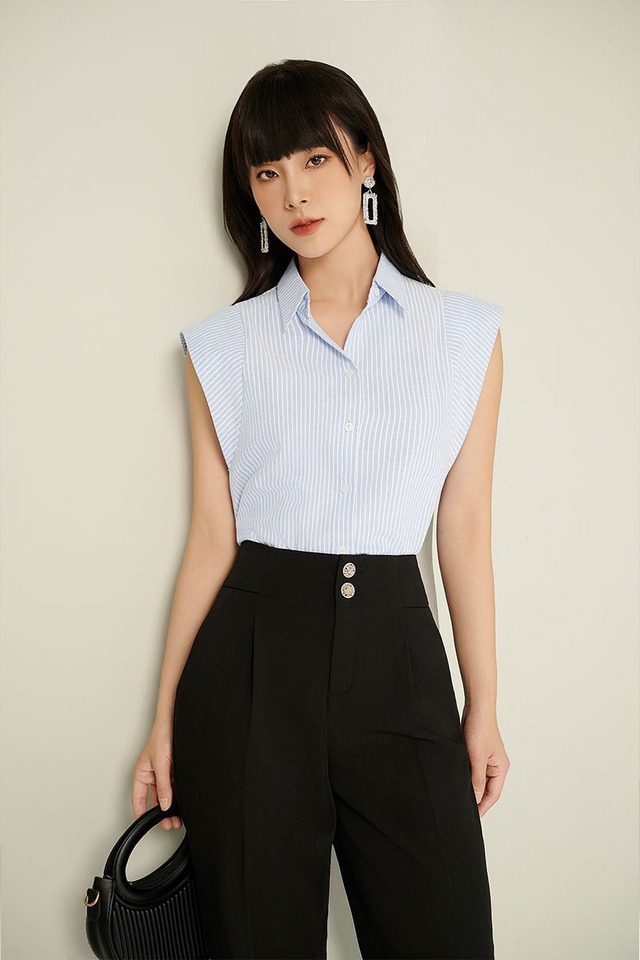 Họa tiết sọc dọc giúp vóc dáng thon gọn hơn- Ảnh 1.