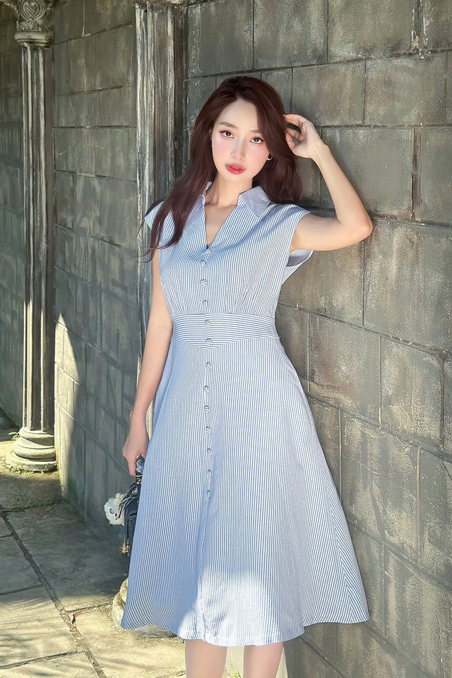 Họa tiết sọc dọc giúp vóc dáng thon gọn hơn- Ảnh 6.