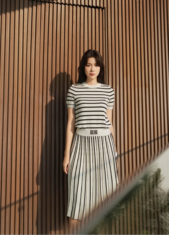 Họa tiết sọc dọc giúp vóc dáng thon gọn hơn- Ảnh 7.