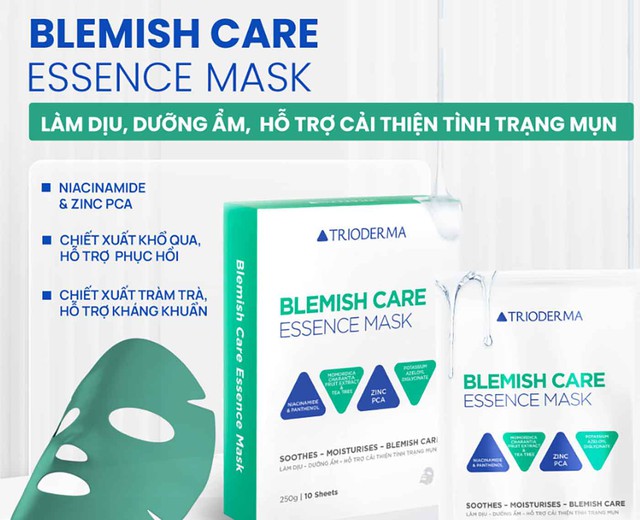Hướng dẫn sử dụng mặt nạ Trioderma Blemish Care Essence Mask da cải thiện sau 1 đ&ecirc;m - Ảnh 10.