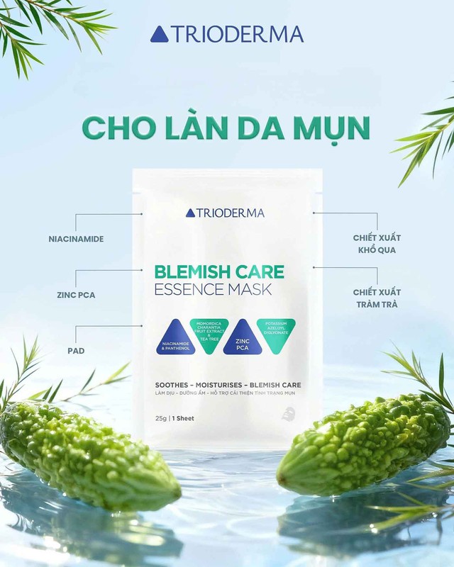Hướng dẫn sử dụng mặt nạ Trioderma Blemish Care Essence Mask da cải thiện sau 1 đ&ecirc;m - Ảnh 7.