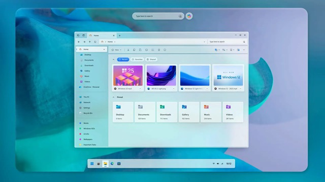 Cho&aacute;ng ngợp trước bản concept Windows 12 đẹp lộng lẫy - Ảnh 1.