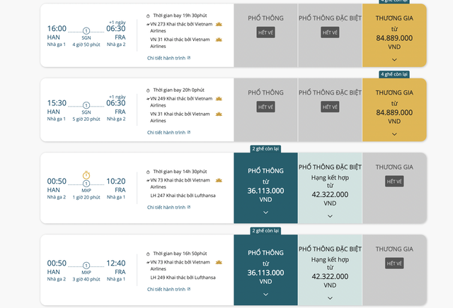 Giá vé máy bay đi châu Âu cao 'chóng mặt' do xung đột Trung Đông- Ảnh 1. Giá vé máy bay đi châu Âu cao 'chóng mặt' do xung đột Trung Đông- Ảnh 1.