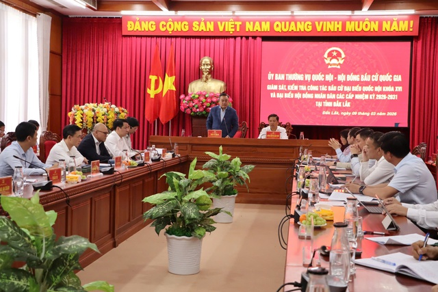 Bầu cử Quốc hội: &Ocirc;ng Trần Sỹ Thanh kiểm tra tại tỉnh Đắk Lắk - Ảnh 1.