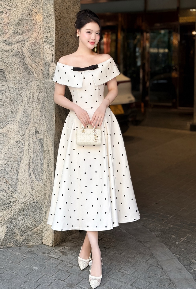Họa tiết chấm bi trở lại ‘ngôi đầu’ xu hướng xuân hè 2026  - Ảnh 3.