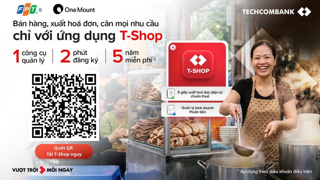 Techcombank ra mắt ứng dụng T-shop gi&uacute;p hộ kinh doanh quản l&yacute; b&aacute;n h&agrave;ng vượt trội - Ảnh 1.