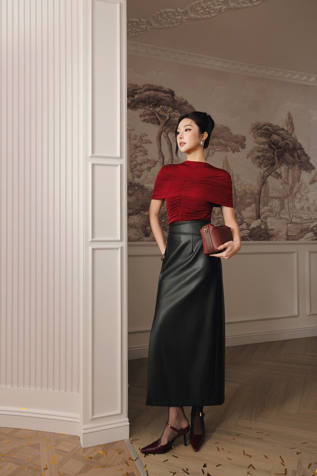 Sắc đỏ nồng nàn kết hợp đen huyền bí tạo diện mạo thời thượng- Ảnh 8.