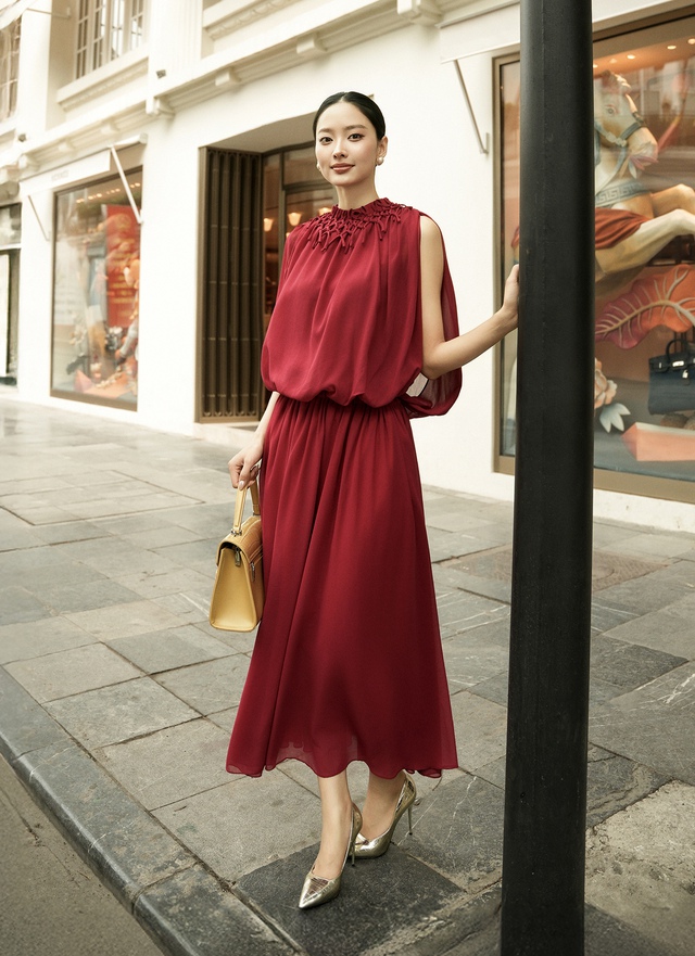 Dễ mặc, dễ đẹp khi diện trang phục đồng màu - Ảnh 3.