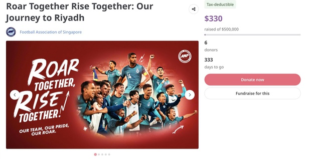 &lsquo;Độc lạ&rsquo; b&oacute;ng đ&aacute; Singapore, k&ecirc;u gọi CĐV quy&ecirc;n g&oacute;p hơn 10 tỉ đồng cho đội tuyển dự Asian Cup- Ảnh 2.
