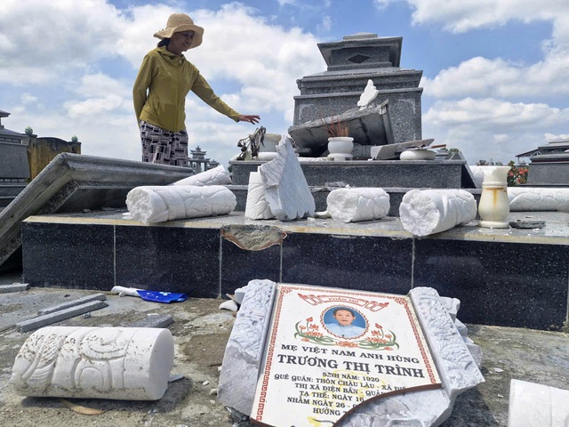 Đà Nẵng:Công an vào cuộc điều tra mộ Bà mẹ Việt Nam anh hùng bị đập phá - Ảnh 1.