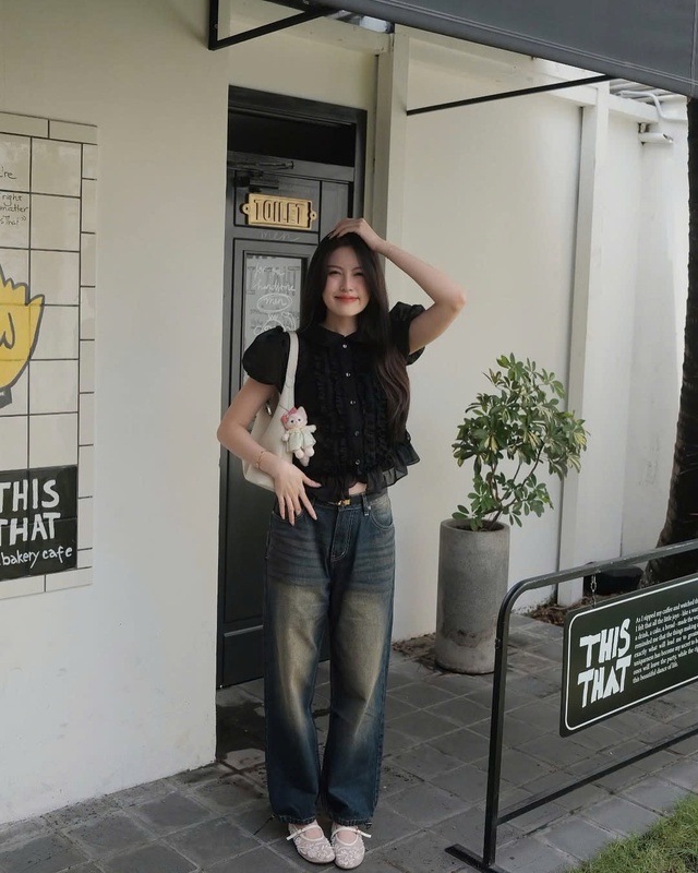 Hóa nàng thơ trong tích tắc cùng áo sơ mi ngắn tay bồng- Ảnh 1.