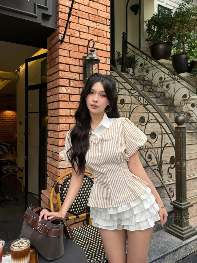 Hóa nàng thơ trong tích tắc cùng áo sơ mi ngắn tay bồng- Ảnh 8.