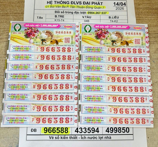 Xổ số miền Nam: Một người ở TP.HCM vừa tr&uacute;ng 39,2 tỉ đồng đ&agrave;i Bến Tre - Ảnh 1.