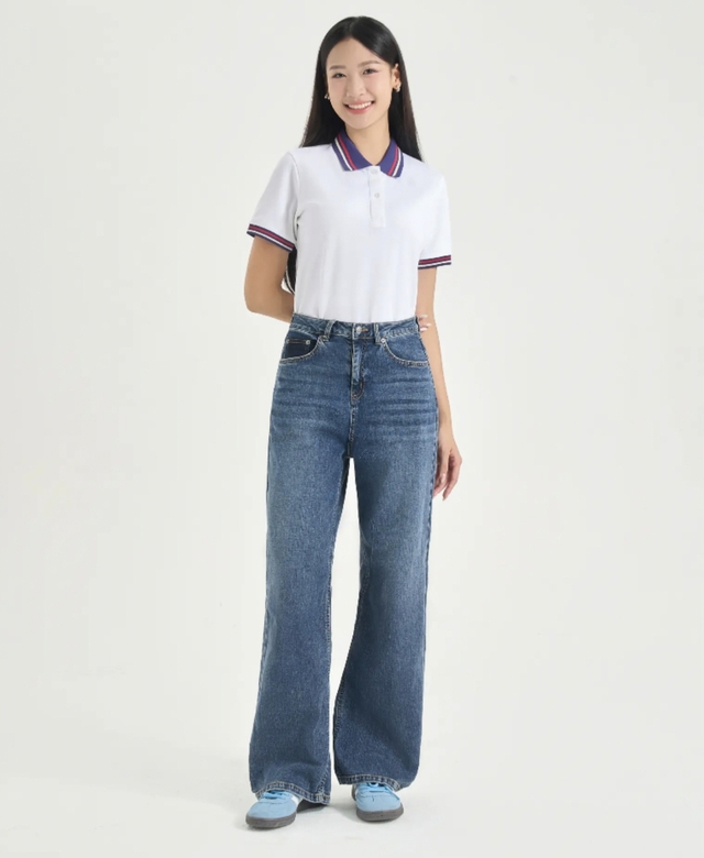 Xinh xắn xuống phố cùng bộ đôi áo polo và quần jeans năng động- Ảnh 2.
