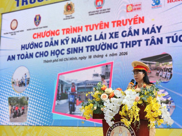 Học sinh THPT ở TP.HCM h&agrave;o hứng với kỹ năng l&aacute;i xe an to&agrave;n năm 2026- Ảnh 2.