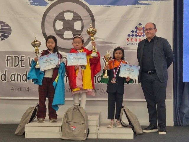 Kỳ thủ nh&iacute; Việt Nam xuất sắc đoạt HCV giải cờ vua thanh thiếu ni&ecirc;n thế giới 2026- Ảnh 1.