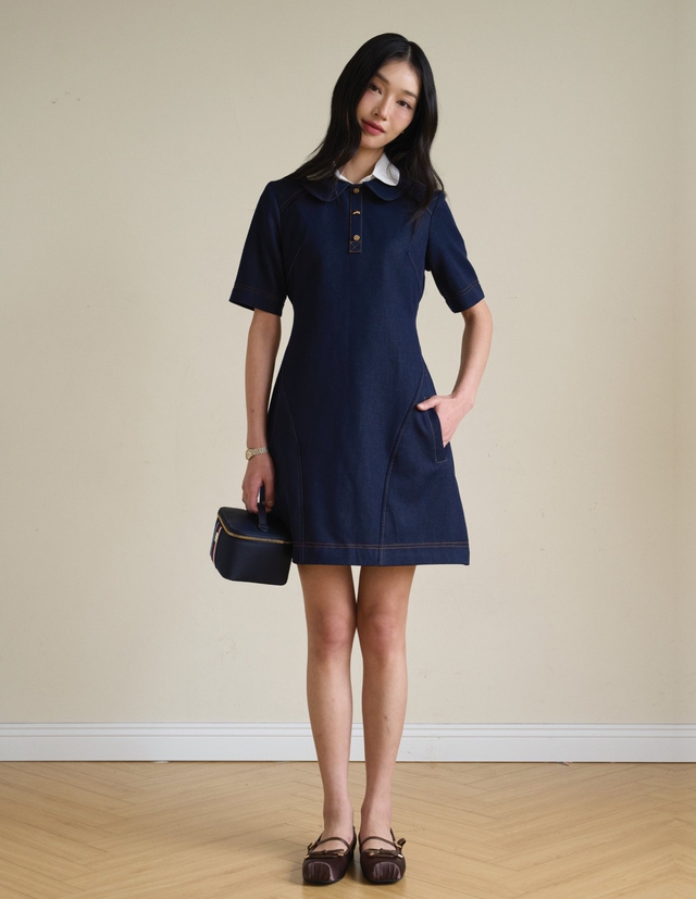 Váy denim mềm mại, thêm nét hiện đại vào bản phối thường ngày - Ảnh 5.