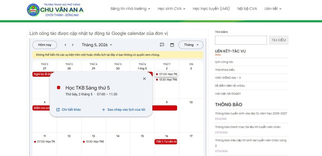 Trường xếp thời kh&oacute;a biểu học ng&agrave;y 2.5, c&oacute; phải l&agrave; dạy b&ugrave;? - Ảnh 2.