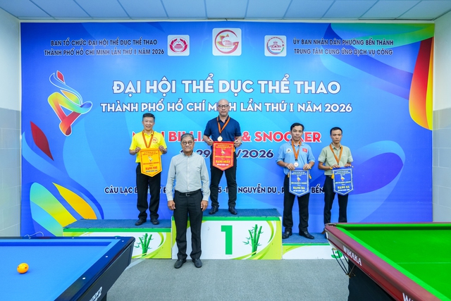 Billiards: X&aacute;c định những nh&agrave; v&ocirc; địch đầu ti&ecirc;n tại Đại hội TDTT TP.HCM 2026- Ảnh 1.