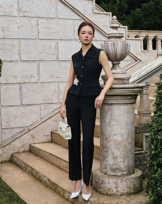 'Cân' mọi phong cách với chiếc quần tây cạp cao- Ảnh 7.