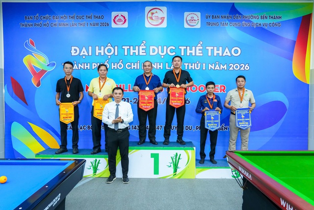 Billiards: X&aacute;c định những nh&agrave; v&ocirc; địch đầu ti&ecirc;n tại Đại hội TDTT TP.HCM 2026- Ảnh 3.