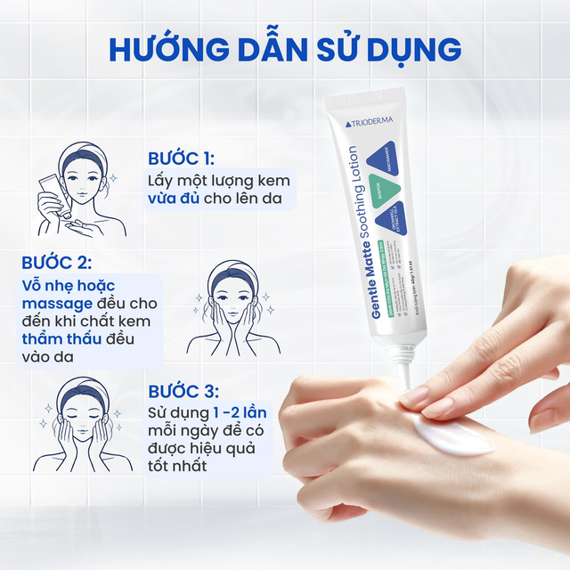 Ra mắt Trioderma Gentle Matte Soothing Lotion mới - kiềm dầu ấn tượng, mỏng mịn nhẹ t&ecirc;nh - Ảnh 6.