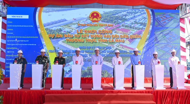 Khởi c&ocirc;ng Hải đội D&acirc;n qu&acirc;n thường trực C&agrave; Mau gần 500 tỉ, tăng lực giữ biển   - Ảnh 1.