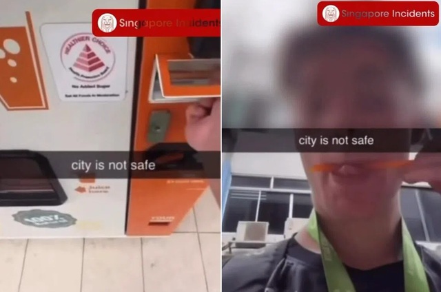 Thanh niên gây phẫn nộ vì liếm ống hút rồi bỏ lại vào máy bán nước  - Ảnh 1.