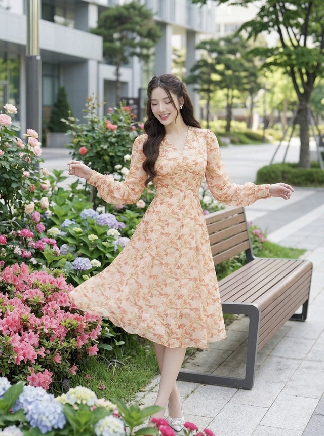 Diện váy hoa sao cho xinh mà không bị 'sến'? - Ảnh 4.