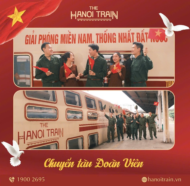 Chuyến t&agrave;u đo&agrave;n vi&ecirc;n H&agrave; Nội 5 Cửa &Ocirc; mừng 30.4- Ảnh 1.
