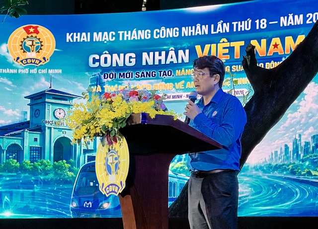 Khai mạc Th&aacute;ng C&ocirc;ng nh&acirc;n: Tặng 12 'm&aacute;i ấm C&ocirc;ng đo&agrave;n cho' người lao động- Ảnh 1.