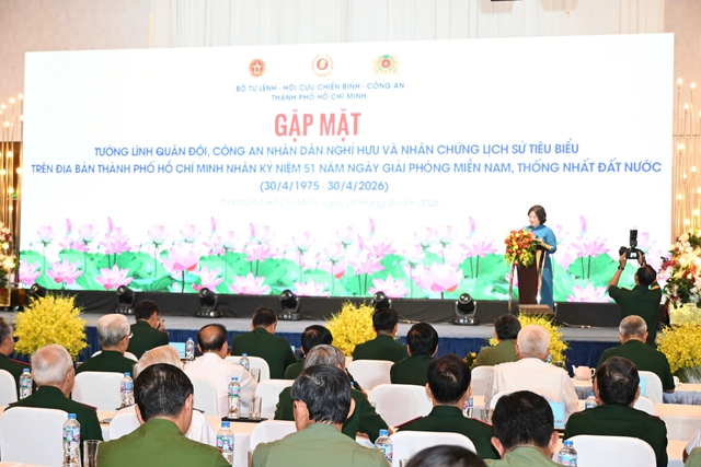 TP.HCM gặp tướng lĩnh, nh&acirc;n chứng lịch sử dịp kỷ niệm 51 năm đất nước thống nhất- Ảnh 3.