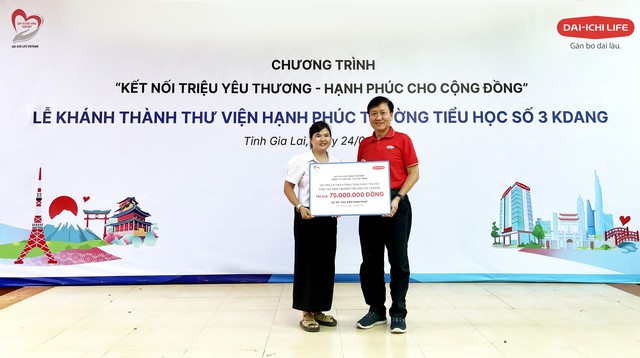 Dai-ichi Life Việt Nam khởi động dự &aacute;n &lsquo;Thư viện Hạnh ph&uacute;c&rsquo; tại tỉnh Gia Lai- Ảnh 1.