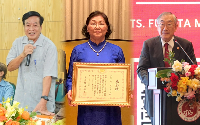 Trao hu&acirc;n chương Nhật Bản cho thầy c&ocirc; Trường ĐH Việt Nhật, H&agrave; Nội, Ngoại thương - Ảnh 1.