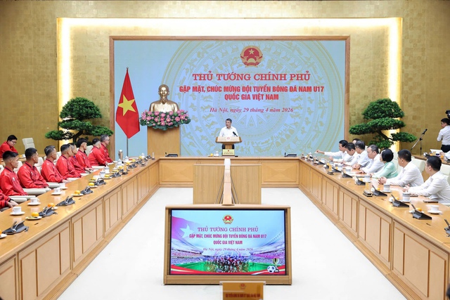 Thủ tướng L&ecirc; Minh Hưng gặp mặt, ch&uacute;c mừng U.17 Việt Nam: &lsquo;Mong đội gi&agrave;nh những chiến thắng lớn hơn&rsquo;- Ảnh 6.