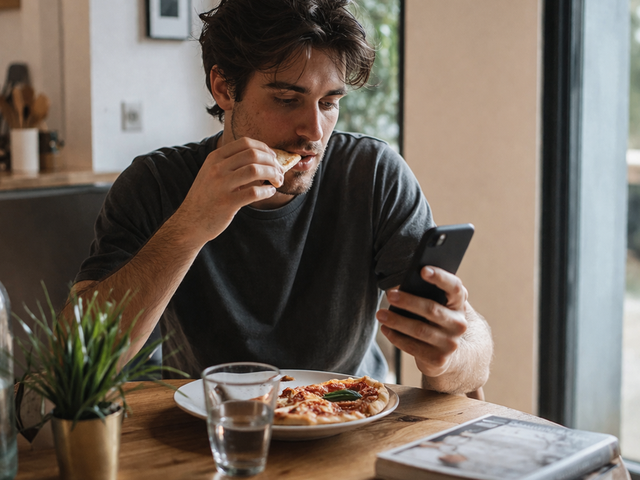 Vừa ăn vừa xem điện thoại: 4 t&aacute;c động xấu đến ti&ecirc;u h&oacute;a v&agrave; c&acirc;n nặng- Ảnh 1.