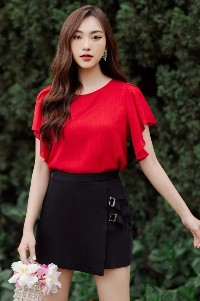 Khoe nét duyên dáng với kiểu áo cánh tiên- Ảnh 3.