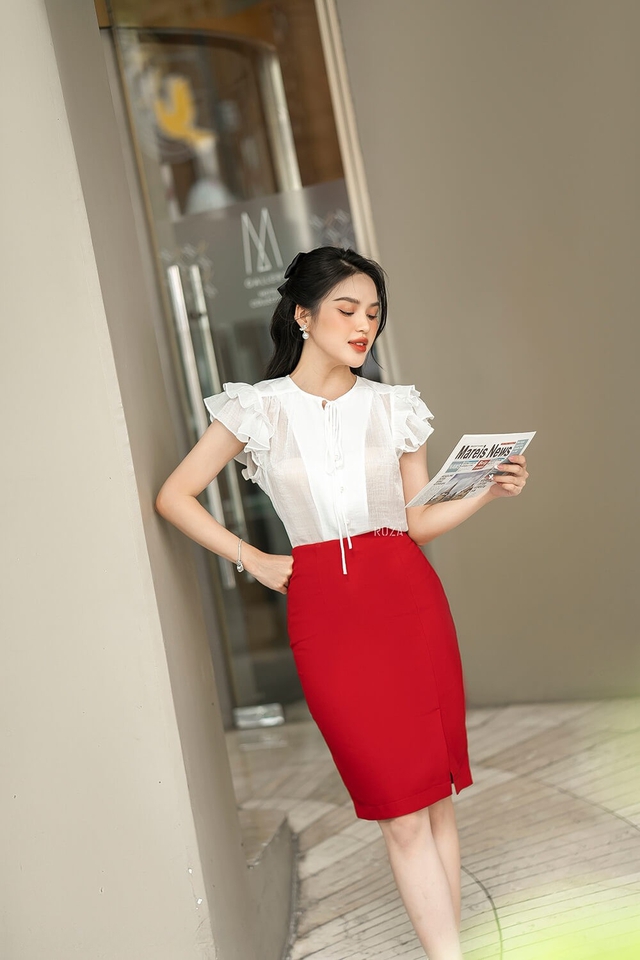Khoe nét duyên dáng với kiểu áo cánh tiên- Ảnh 6.